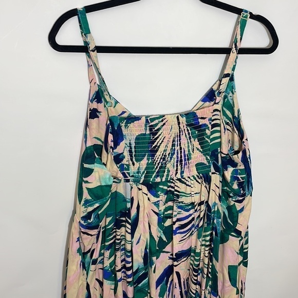 Torrid palm leaves MIDI CHALLIS BUTTON-FRONT DRESS - Picture 9 of 9